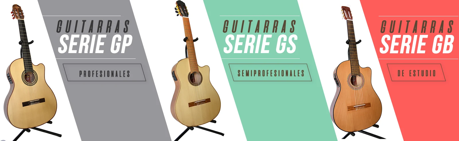 Banner original de las guitarras Ensueño: series GP, GS y GB